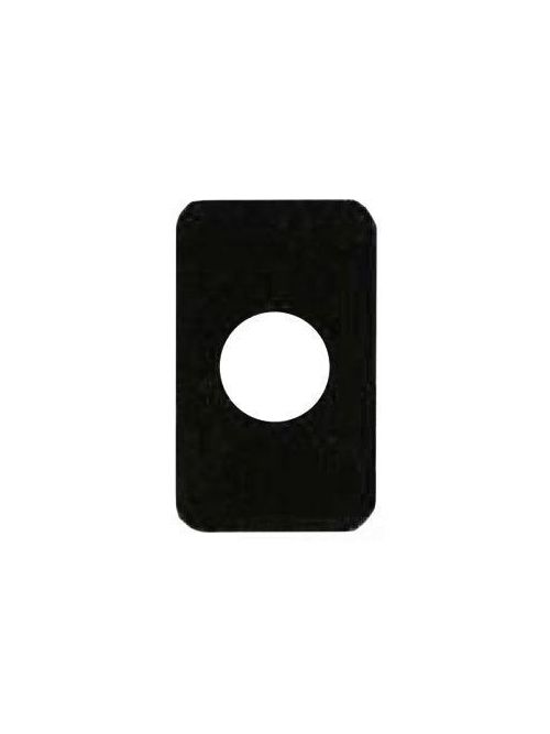 Product image for Mulberry 76091 1.405" 1-Gang White Semi Gloss Steel Single Receptacle Wallplate