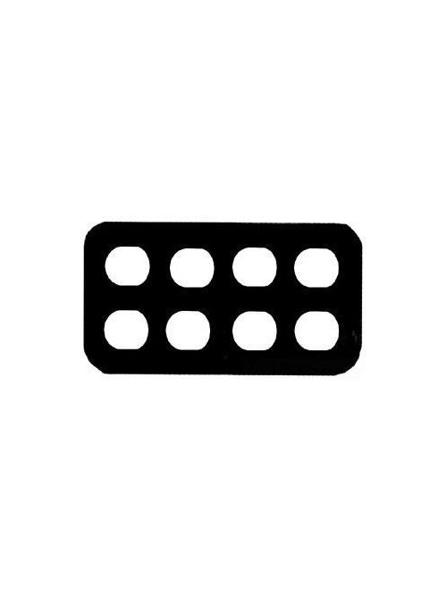 Product image for Mulberry 76104 4-Gang White Semi Gloss Painted Steel 4-Duplex Receptacle Wallplate