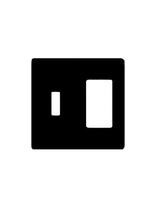 Product image for Mulberry 76432 2-Gang White Semi Gloss Steel 1-Toggle Switch 1-Block Duplex/GFI Receptacle Wallplate