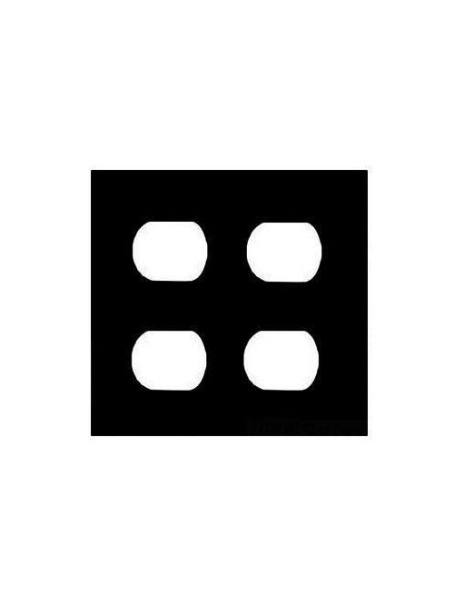 Product image for Mulberry 86802 2-Gang White Semi Gloss Painted Steel 2-Duplex Receptacle Wallplate