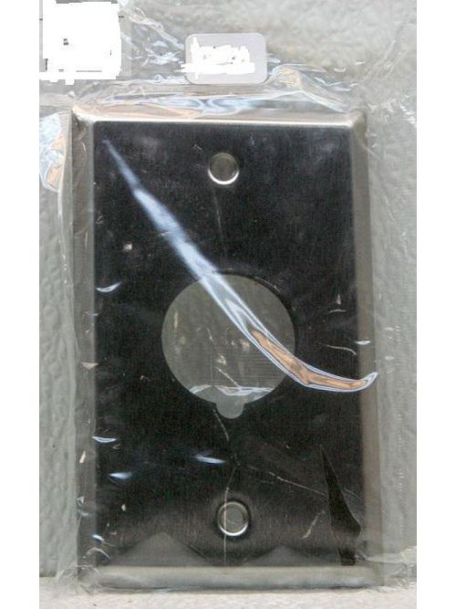Product image for Mulberry 97364 1-Gang Satin 430 Stainless Steel Oiltight Push Button Wallplate