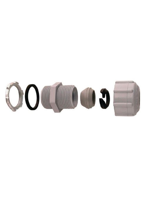 IPEX 077756 3/4 Inch PVC Non-Metallic Threaded Rigid Conduit Strain Relief Connector IPEX 077756 3/4 Inch PVC Non-Metallic Threaded Rigid Conduit Strain Relief Connector