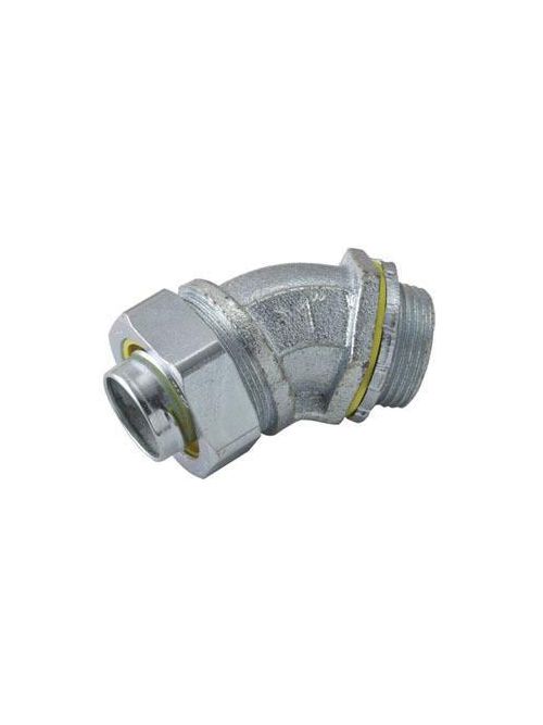 Raco 3443 3/4 Inch Malleable Iron Non-Insulated 45 Degrees Liquidtight Conduit Connector Raco 3443 3/4 Inch Malleable Iron Non-Insulated 45 Degrees Liquidtight Conduit Connector