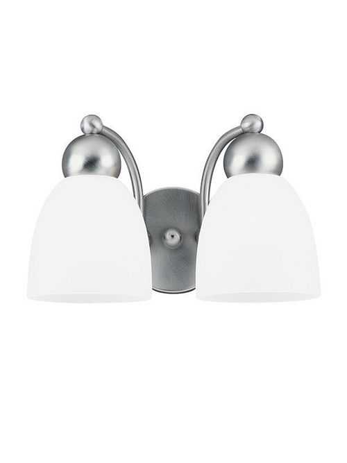 Product image for Sea Gull Lighting 44035-962 2-Light Brushed Nickel Bath Bar Lighting Fixture