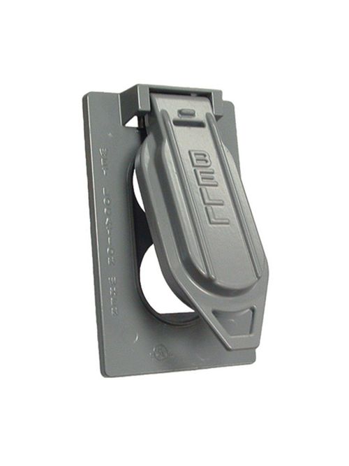 Raco 5146-0 Gray Die-Cast Aluminum 1-Gang Weatherproof Outlet Duplex Cover with Gasket Raco 5146-0 Gray Die-Cast Aluminum 1-Gang Weatherproof Outlet Duplex Cover with Gasket