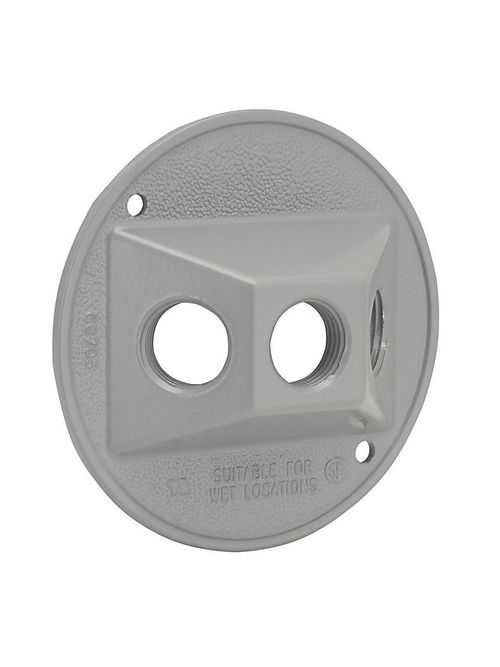 Bell 5197-0 4-1/2 Inch Die-Cast Zinc Gray Round Weatherproof Outlet Cover with Gasket Bell 5197-0 4-1/2 Inch Die-Cast Zinc Gray Round Weatherproof Outlet Cover with Gasket