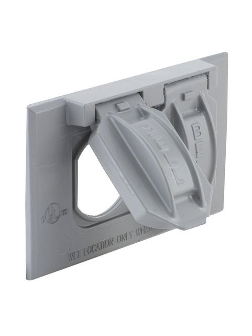 Bell 5180-0 1-Gang 50/Box Gray Weatherproof Duplex Receptacle Cover Bell 5180-0 1-Gang 50/Box Gray Weatherproof Duplex Receptacle Cover