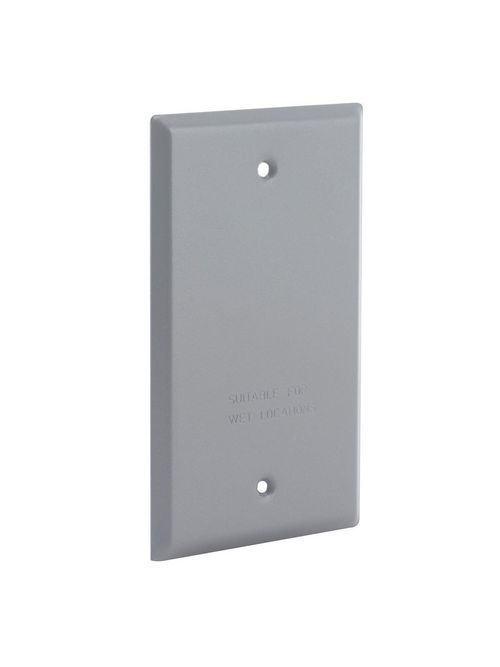 Raco 5173-0 Steel Gray 1-Gang Blank Box Weatherproof Outlet Cover with Gasket Raco 5173-0 Steel Gray 1-Gang Blank Box Weatherproof Outlet Cover with Gasket
