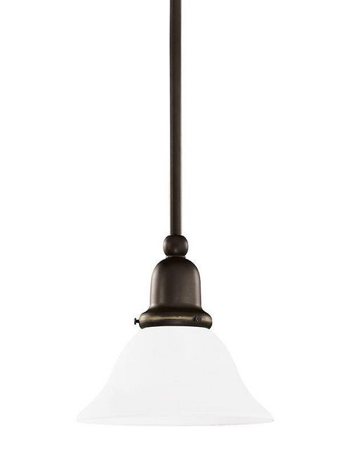 Product image for Sea Gull Lighting 61060-782 1-Lamp 8/13.5/100 W 120 Volt Heirloom Bronze Medium A19 Pendant Light Fixture