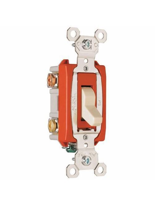 Pass & Seymour PS20AC3-I 20 Amp 120/277 VAC 3-Way Ivory Glass Reinforced Nylon Screw Mounting Toggle Switch Pass & Seymour PS20AC3-I 20 Amp 120/277 VAC 3-Way Ivory Glass Reinforced Nylon Screw Mounting Toggle Switch