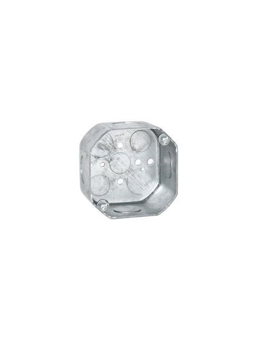 RACO 166 4 x 4 x 2-1/8 Inch 21.5 In Pre-Galvanized Steel Drawn Octagon Box RACO 166 4 x 4 x 2-1/8 Inch 21.5 In Pre-Galvanized Steel Drawn Octagon Box