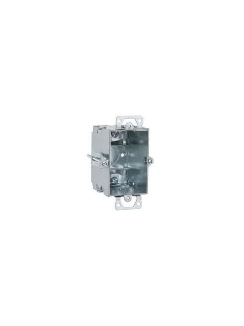 RACO 523 2 x 3 x 2-1/2 Inch 12.5 In Pre-Galvanized Steel Plaster Ear Mount Gangable Switch Box RACO 523 2 x 3 x 2-1/2 Inch 12.5 In Pre-Galvanized Steel Plaster Ear Mount Gangable Switch Box