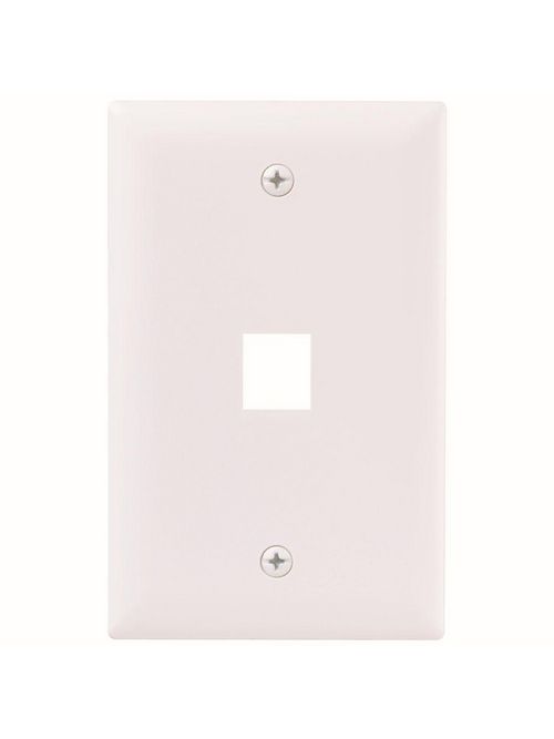 Product image for Pass & Seymour KTPD1-W 1-Port White Unbreakable Keystone Wallplate
