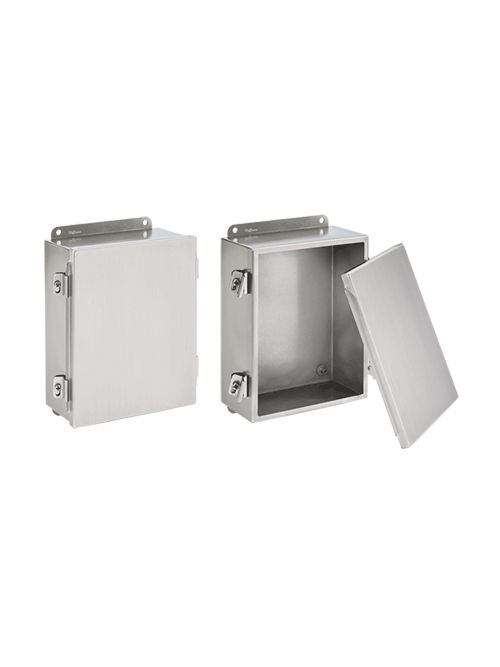 Hoffman A404NFSS 4 x 4 x 3 Inch 16 Gauge 304/316L Stainless Steel NEMA 4X Clamp Cover Junction Box Hoffman A404NFSS 4 x 4 x 3 Inch 16 Gauge 304/316L Stainless Steel NEMA 4X Clamp Cover Junction Box