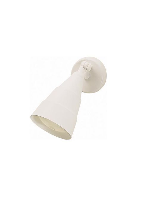 Product image for Kichler 6051WH White 1-Light Incandescent Swivel Outdoor Wall/Ceiling Mount Fixture