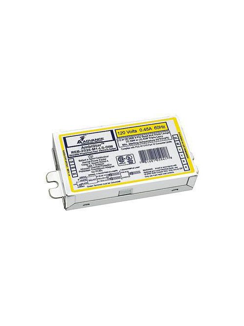 Product image for Advance REB2S26M1BSDIM35M 120 VAC 60 Hz 26 W 4-Pin 2-Lamp Electronic Dimming Ballast