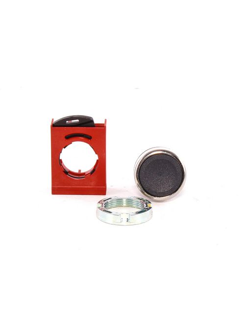 Product image for GE Control P9CPNNG Polished Chrome Black Flush Cap Standard Push Button Operator