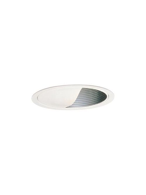 Product image for Philips Lighting 1135WH 6.75 Inch White Round Baffle Wall Wash Reflector Downlight Trim