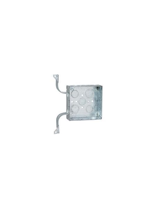 RACO 208 4 x 4 x 1-1/2 Inch 21 In Pre-Galvanized Steel W Bracket Flush/Ceiling/Wall Mount Welded Square Box RACO 208 4 x 4 x 1-1/2 Inch 21 In Pre-Galvanized Steel W Bracket Flush/Ceiling/Wall Mount Welded Square Box