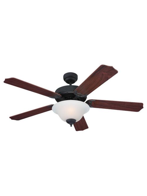 Product image for Sea Gull Lighting 15030BLE-07 2-Lamp 52 Inch 188 RPM 5996.24 CFM 65 W Weathered Iron Walnut 5-Blade Ceiling Fan