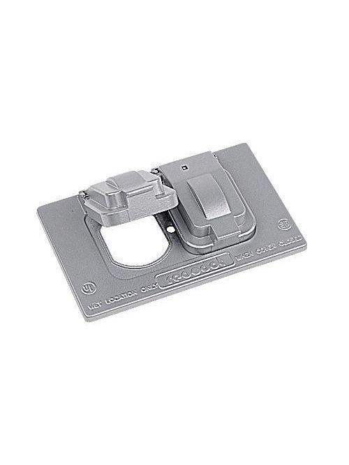 Red Dot CCD Single Gang Weatherproof Horizontal Device Mount Duplex Receptacle Cover Red Dot CCD Single Gang Weatherproof Horizontal Device Mount Duplex Receptacle Cover