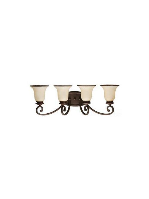 Product image for Sea Gull Lighting 44147-814 4-Light Misted Bronze Bath Bar Lighting Fixture