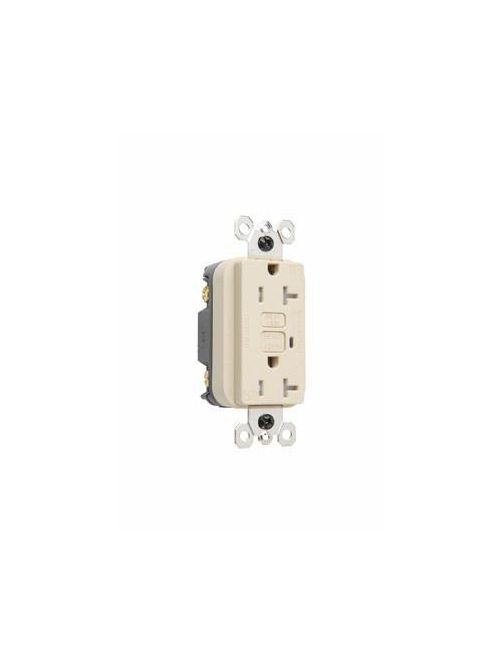 Product image for Pass & Seymour 2095-TRWRNAI NAFTA-Compliant GFCI Receptacle Tamper-Resistant/Weather-Resistant, 10kA SCCR,20A 120V - Ivory