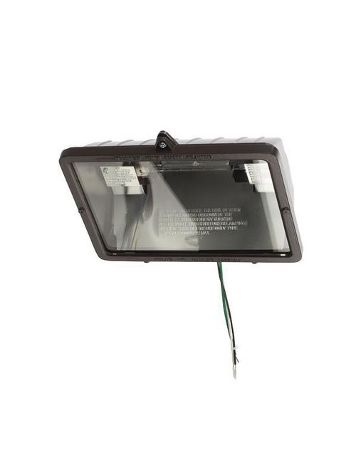 Product image for NSI QF300-500B 120 Volt 300 to 500 W Bronze Solid Die-Cast Aluminum Quartz Halogen Floodlight with Lamp