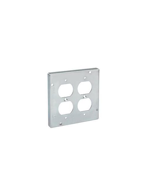 Crouse-Hinds Series TP582 4-11/16 Inch 1-1/4 Inch Raised Steel 1-Device Square Box Cover Crouse-Hinds Series TP582 4-11/16 Inch 1-1/4 Inch Raised Steel 1-Device Square Box Cover