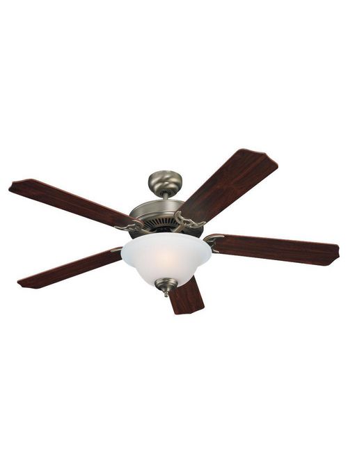 Product image for Sea Gull Lighting 15030BLE-965 2-Lamp 52 Inch 5996.24 CFM 65 W Antique Brushed Nickel Teak Wood Grain 5-Blade Ceiling Fan