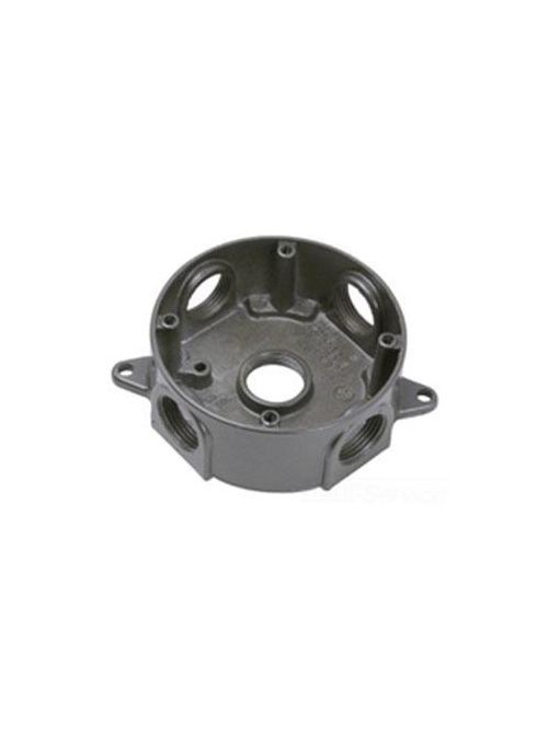 Product image for Pass & Seymour WPRB35BR Bronze Weatherproof Round Die-Cast Aluminum Box