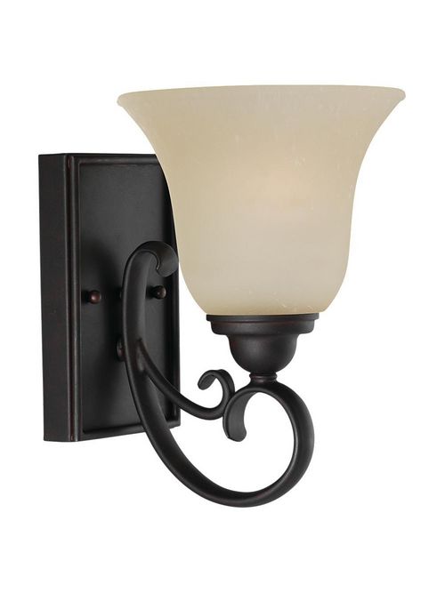 Product image for Sea Gull Lighting 41120-820 1-Light Chestnut Bronze Wall Sconce