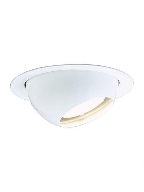 Product image for Philips Lighting 1022 5 Inch Black/White Round Step Baffle Eyeball Reflector Recessed Downlight Trim