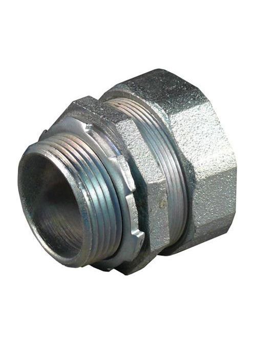 Product image for Appleton ST-125 1-1/4" Straight Liquidtight Plain Throat Connector, Malleable Iron