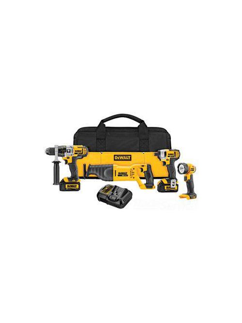 Product image for DEWALT DCK490L2 20 Volt Max Lithium-Ion 4 Tool Combo Kit