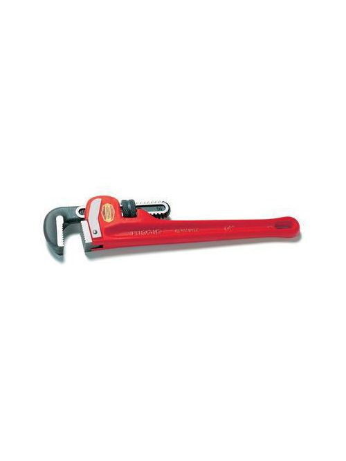Product image for Ridgid Tool Company 31005 8 Inch 1 Inch Capacity Cast Iron Full Floating Forged Hook Jaw Heavy Duty Straight Pipe Wrench