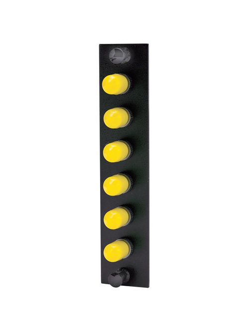 Hubbell Wiring Devices FSPST6 6-Port Yellow Phosphor Bronze Sleeve ST Simplex FSP Adapter Panel Hubbell Wiring Devices FSPST6 6-Port Yellow Phosphor Bronze Sleeve ST Simplex FSP Adapter Panel