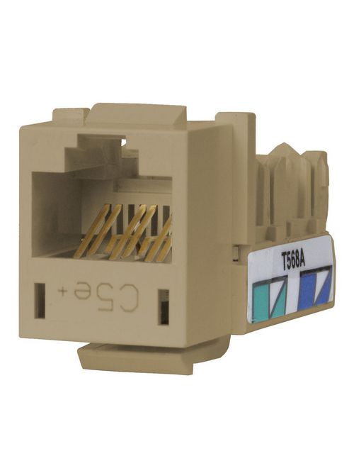 Hubbell Wiring Devices HXJ5EEI25 8-Position Ivory T568A/T568B Category 5E Modular Keystone Jack Hubbell Wiring Devices HXJ5EEI25 8-Position Ivory T568A/T568B Category 5E Modular Keystone Jack