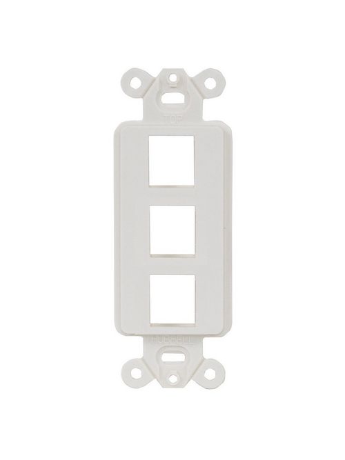 Hubbell Wiring Devices ISF3OW 1-Gang Office White 3-Port Face Plate Hubbell Wiring Devices ISF3OW 1-Gang Office White 3-Port Face Plate