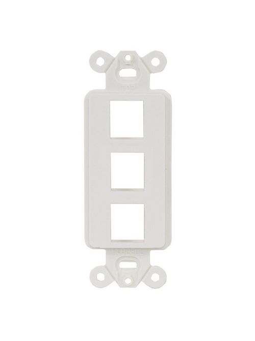 Hubbell Wiring Devices ISF3W 1-Gang White 3-Port Face Plate Hubbell Wiring Devices ISF3W 1-Gang White 3-Port Face Plate