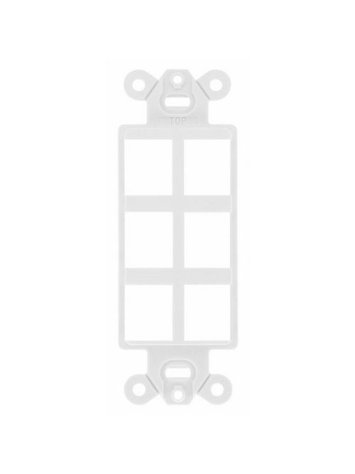 Hubbell Wiring Devices ISF6W 1-Gang White 6-Port Face Plate Hubbell Wiring Devices ISF6W 1-Gang White 6-Port Face Plate