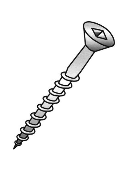 Product image for Cully 13025 10 x 1-1/2" Sheet Metal Screws, Flat Head, Square Drive, Zinc