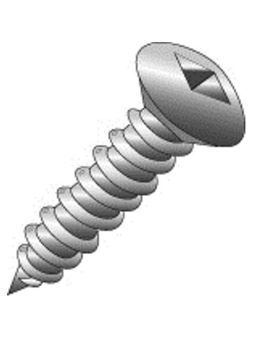 Product image for Cully 75616 Sheet Metal Screw 6x1 OHTS SQ DR 18-8 SS