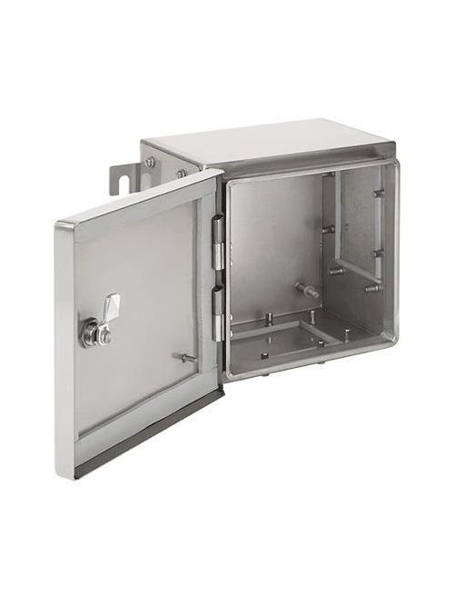 Hoffman ATEX503520SS61 500 x 350 x 205 mm 316 Stainless Steel Hinged Cover Hazardous Location Enclosure with 1-Gland Plate Hoffman ATEX503520SS61 500 x 350 x 205 mm 316 Stainless Steel Hinged Cover Hazardous Location Enclosure with 1-Gland Plate