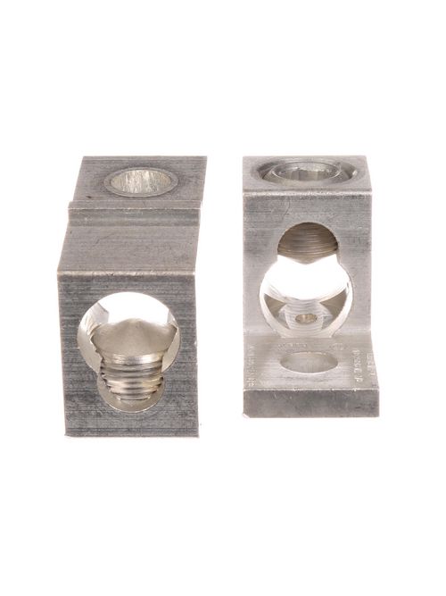 Product image for Siemens H60162 9/16 x 1/2 Inch Stud/Allen 4 AWG to 600 MCM 1-Conductor Tinned Aluminum 1-Hole Connector Lug