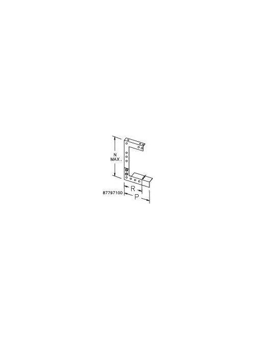 Hoffman F1212GDB 12 x 12 Inch NEMA 1 Gray Steel Wireway Drop and Bracket Hanger Hoffman F1212GDB 12 x 12 Inch NEMA 1 Gray Steel Wireway Drop and Bracket Hanger
