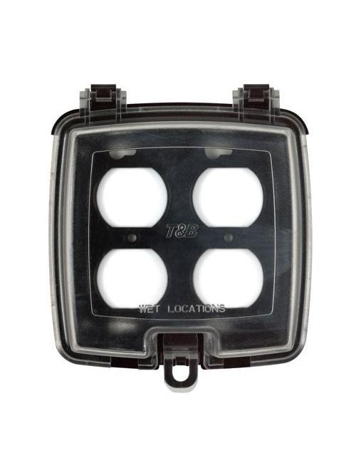 Product image for Thomas & Betts 2CKNM 2-Gang Non-Metallic While-In-Use Cover