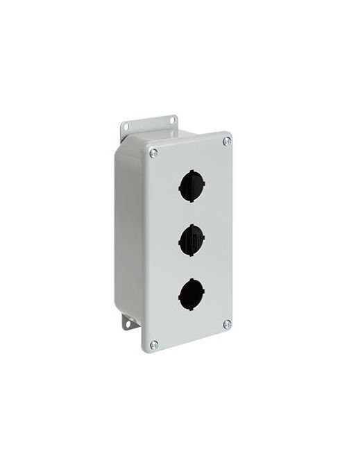 Hoffman E9PBGXM 8.5 x 7.25 x 4.25 Inch Gray 14 Gauge Steel NEMA 12 Push Button Enclosure Hoffman E9PBGXM 8.5 x 7.25 x 4.25 Inch Gray 14 Gauge Steel NEMA 12 Push Button Enclosure