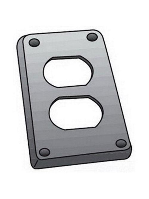 Product image for O-Z/Gedney FS1DCA 1-Gang Duplex Receptacle Cast Aluminum Cover