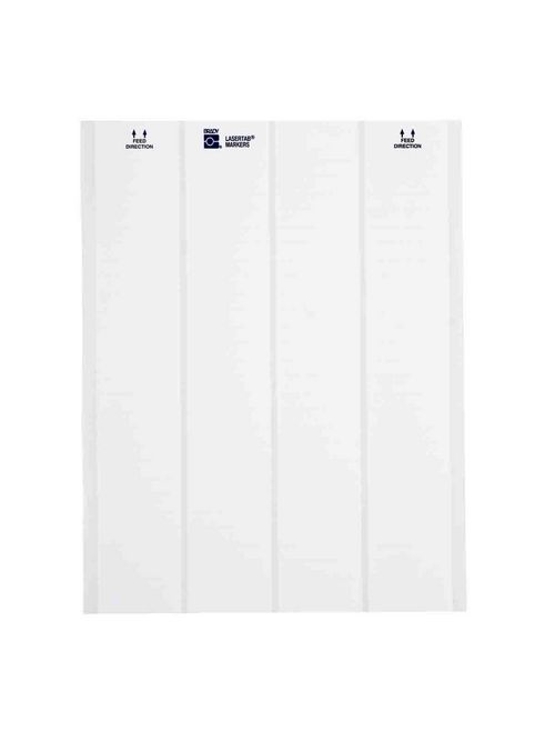 Brady LAT-3-747-10 0.65 x 0.25 Inch Laser Pet White Self Laminating Label Sheet Brady LAT-3-747-10 0.65 x 0.25 Inch Laser Pet White Self Laminating Label Sheet